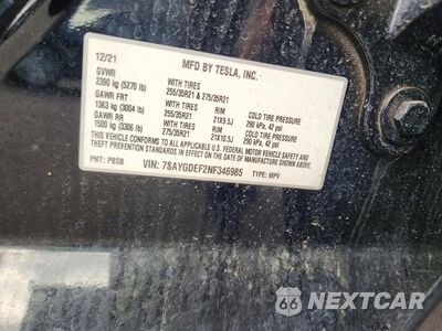 Zdjęcie 13 z 13 samochodu: 2022 TESLA MODEL Y VIN:7SAYGDEF2NF346985 - miniatura