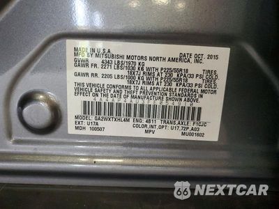 Zdjęcie 14 z 14 samochodu: 2015 MITSUBISHI OUTLANDER SPORT SE VIN:4A4AP4AU3FE054910 - miniatura