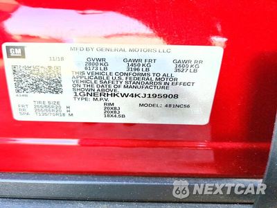 Zdjęcie 13 z 13 samochodu: 2019 CHEVROLET TRAVERSE LT VIN:1GNERHKW4KJ195908 - miniatura