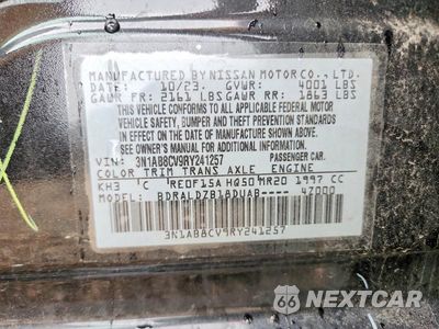 Zdjęcie 12 z 12 samochodu: 2024 NISSAN SENTRA SV VIN:3N1AB8CV9RY241257 - miniatura