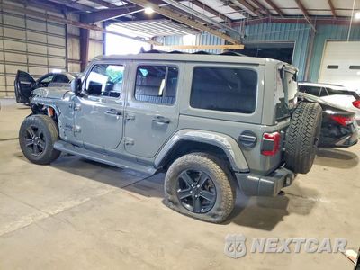 Drugie zdjęcie samochodu z przodu: 2021 JEEP WRANGLER UNLIMITED SAHARA VIN:1C4HJXEN4MW812160 - miniatura