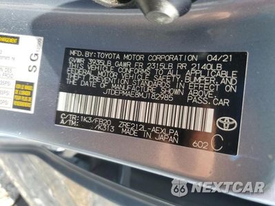Zdjęcie 12 z 12 samochodu: 2021 TOYOTA COROLLA LE VIN:JTDEPMAE8MJ182985 - miniatura