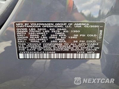 Zdjęcie 12 z 12 samochodu: 2020 VOLKSWAGEN ATLAS CROSS SPORT SEL PREMIUM R-LINE VIN:1V2TE2CA2LC212446 - miniatura