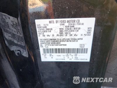 Zdjęcie 12 z 12 samochodu: 2013 FORD F150 SUPER CAB VIN:1FTFX1EF3DFA97500 - miniatura