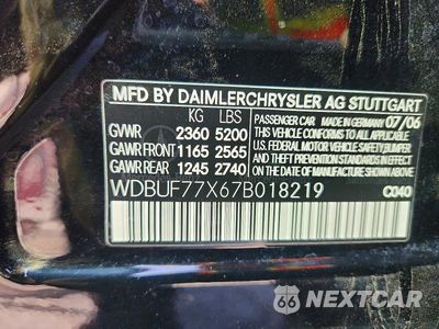 Zdjęcie 12 z 12 samochodu: 2007 MERCEDES-BENZ E 63 AMG VIN:WDBUF77X67B018219 - miniatura