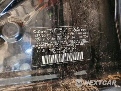 Zdjęcie 13 z 13 samochodu: 2013 HYUNDAI ELANTRA VIN:KMHDH4AE1DU649120 - miniatura
