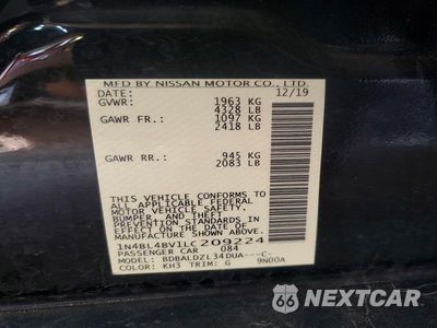 Zdjęcie 13 z 13 samochodu: 2020 NISSAN ALTIMA S VIN:1N4BL4BV1LC209224 - miniatura