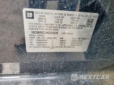 Zdjęcie 12 z 12 samochodu: 2017 CHEVROLET SILVERADO K1500 LT VIN:3GCUKREC1HG369279 - miniatura