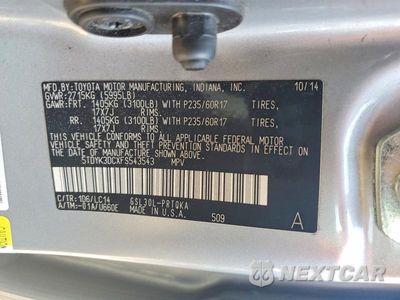 Zdjęcie 14 z 14 samochodu: 2015 TOYOTA SIENNA XLE 8-PASSENGER VIN:5TDYK3DCXFS543543 - miniatura