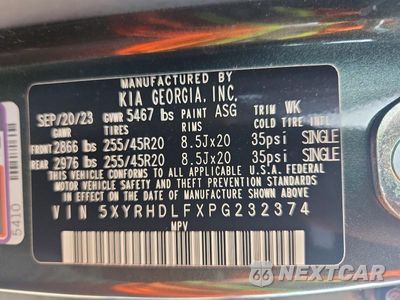 Zdjęcie 13 z 13 samochodu: 2023 KIA SORENTO EX VIN:5XYRHDLFXPG232374 - miniatura