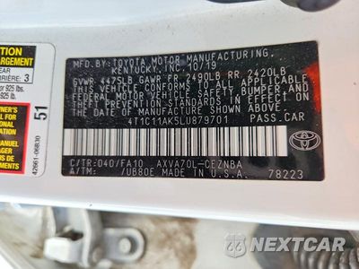 Zdjęcie 13 z 13 samochodu: 2020 TOYOTA CAMRY LE VIN:4T1C11AK5LU879701 - miniatura