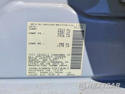 Zdjęcie 12 z 12 samochodu: 2023 NISSAN ALTIMA SR VIN:1N4BL4CW8PN397662 - miniatura