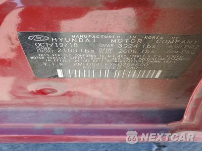 Zdjęcie 12 z 12 samochodu: 2019 HYUNDAI ELANTRA SEL VIN:KMHD84LFXKU798600 - miniatura