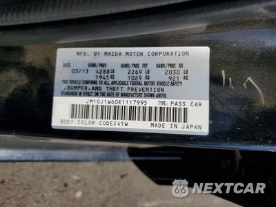 Zdjęcie 12 z 12 samochodu: 2014 MAZDA 6 GRAND TOURING VIN:JM1GJ1W60E1117995 - miniatura