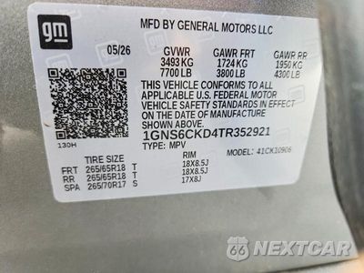 Zdjęcie 13 z 13 samochodu: 2026 CHEVROLET SUBURBAN K1500 LT VIN:1GNS6CKD4TR352921 - miniatura