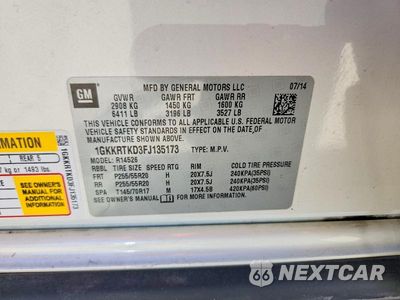 Zdjęcie 14 z 14 samochodu: 2015 GMC ACADIA DENALI VIN:1GKKRTKD3FJ135173 - miniatura
