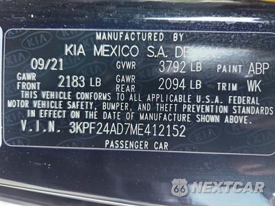 Zdjęcie 13 z 13 samochodu: 2021 KIA FORTE LXS VIN:3KPF24AD7ME412152 - miniatura