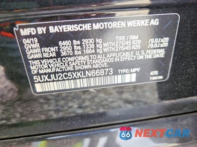 Zdjęcie 12 z 12 samochodu: 2019 BMW X5 XDRIVE50I VIN:5UXJU2C5XKLN66873 - miniatura