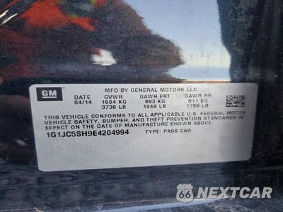 Zdjęcie 13 z 13 samochodu: 2014 CHEVROLET SONIC LT VIN:1G1JC5SH9E4204994 - miniatura