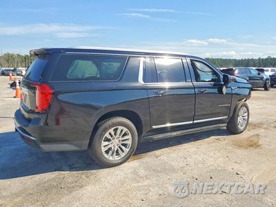 Trzecie zdjęcie samochodu z tyłu: 2021 GMC YUKON XL C1500 SLT VIN:1GKS1GKD8MR249862 - miniatura