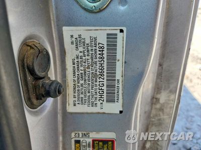 Zdjęcie 13 z 13 samochodu: 2006 HONDA CIVIC EX VIN:2HGFG12866H584487 - miniatura