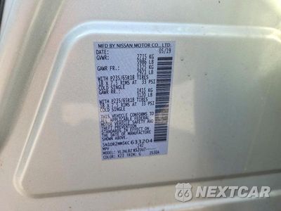 Zdjęcie 13 z 13 samochodu: 2019 NISSAN PATHFINDER S VIN:5N1DR2MM5KC633204 - miniatura
