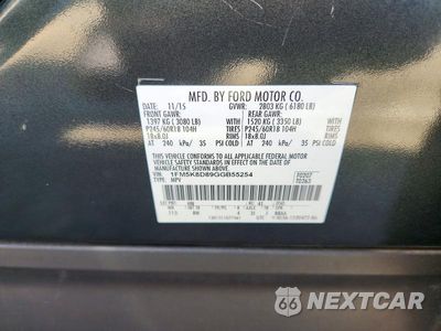 Zdjęcie 13 z 13 samochodu: 2016 FORD EXPLORER XLT VIN:1FM5K8D89GGB55254 - miniatura