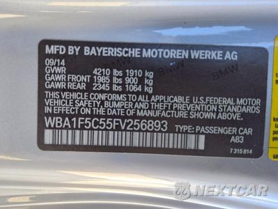 Piąte zdjęcie samochodu w środku: 2015 BMW 228 I VIN:WBA1F5C55FV256893 - miniatura