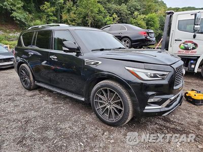 Czwarte zdjęcie samochodu z boku: 2021 INFINITI QX80 LUXE VIN:JN8AZ2AE8M9272785 - miniatura