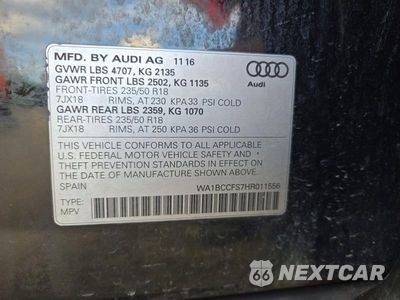 Zdjęcie 13 z 13 samochodu: 2017 AUDI Q3 PREMIUM VIN:WA1BCCFS7HR011556 - miniatura