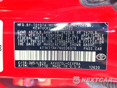 Zdjęcie 12 z 12 samochodu: 2022 TOYOTA CAMRY XSE VIN:4T1K31AK7NU036978 - miniatura