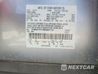 Zdjęcie 14 z 14 samochodu: 2021 FORD EXPLORER LIMITED VIN:1FMSK7FH7MGB07161 - miniatura