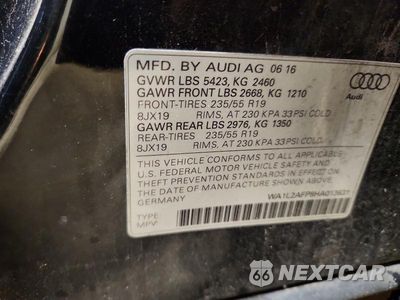 Zdjęcie 12 z 12 samochodu: 2017 AUDI Q5 PREMIUM PLUS VIN:WA1L2AFP8HA013631 - miniatura