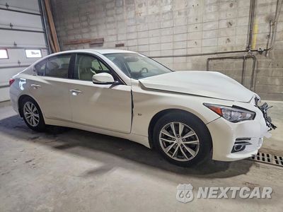 Czwarte zdjęcie samochodu z boku: 2015 INFINITI Q50 PREMIUM VIN:JN1BV7ARXFM403925 - miniatura