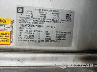 Zdjęcie 12 z 12 samochodu: 2014 BUICK ENCLAVE VIN:5GAKVCKD6EJ207264 - miniatura