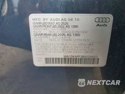 Zdjęcie 13 z 13 samochodu: 2011 AUDI Q5 PREMIUM PLUS VIN:WA1DKAFP3BA026623 - miniatura