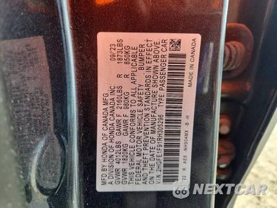 Zdjęcie 13 z 13 samochodu: 2024 HONDA CIVIC TOURING VIN:2HGFE1F91RH305296 - miniatura