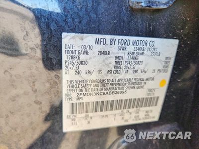 Zdjęcie 12 z 12 samochodu: 2010 FORD EDGE LIMITED VIN:2FMDK3KC6ABB26895 - miniatura
