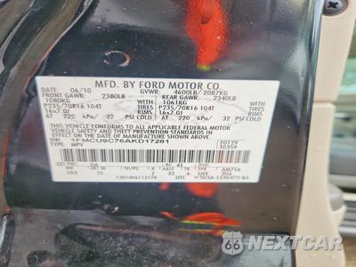 Zdjęcie 12 z 12 samochodu: 2010 FORD ESCAPE XLS VIN:1FMCU9C76AKD17281 - miniatura