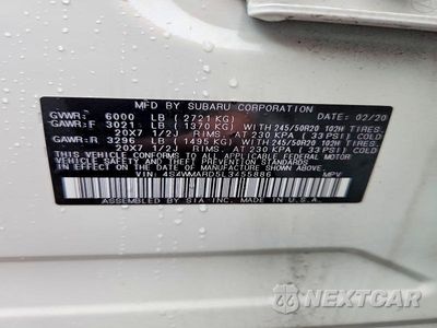 Zdjęcie 12 z 12 samochodu: 2020 SUBARU ASCENT TOURING VIN:4S4WMARD5L3455886 - miniatura