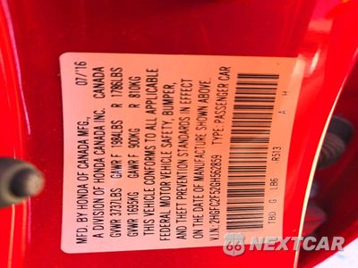 Zdjęcie 12 z 12 samochodu: 2016 HONDA CIVIC LX VIN:2HGFC2F52GH562859 - miniatura