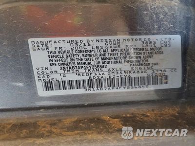 Zdjęcie 12 z 12 samochodu: 2015 NISSAN SENTRA SV VIN:3N1AB7AP4FY256842 - miniatura