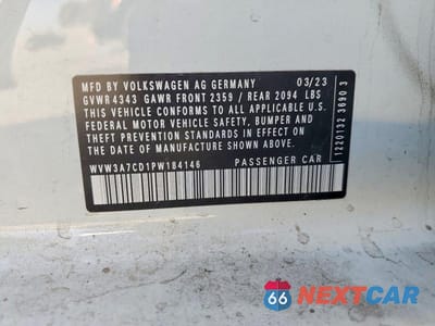 Zdjęcie 12 z 12 samochodu: 2023 VOLKSWAGEN GTI SE VIN:WVW3A7CD1PW184146 - miniatura