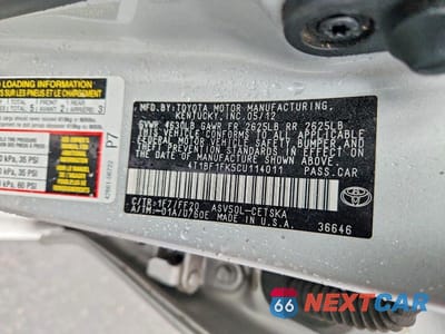 Zdjęcie 12 z 12 samochodu: 2012 TOYOTA CAMRY SE VIN:4T1BF1FK5CU114011 - miniatura