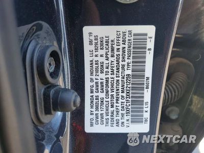 Zdjęcie 12 z 12 samochodu: 2019 HONDA CIVIC EX VIN:19XFC1F3XKE212259 - miniatura