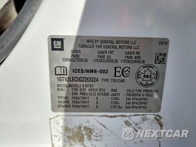 Zdjęcie 12 z 12 samochodu: 2016 GMC SIERRA K1500 VIN:1GTV2LEC5GZ263224 - miniatura