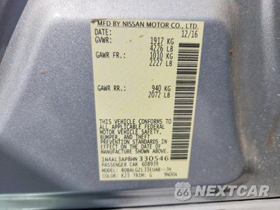 Zdjęcie 12 z 12 samochodu: 2017 NISSAN ALTIMA 2.5 S VIN:1N4AL3AP8HN330546 - miniatura