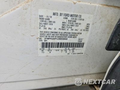 Zdjęcie 12 z 12 samochodu: 2018 FORD EDGE SPORT VIN:2FMPK4AP3JBB58968 - miniatura