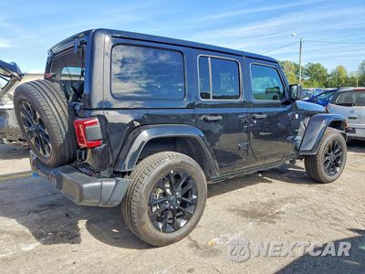 Trzecie zdjęcie samochodu z tyłu: 2024 JEEP WRANGLER SAHARA 4XE VIN:1C4RJXP61RW270372 - miniatura