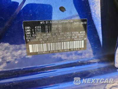 Zdjęcie 13 z 13 samochodu: 2023 SUBARU IMPREZA PREMIUM VIN:4S3GKAV68P3606327 - miniatura